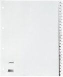 Q-CONNECT alfabetische tabbladen, A4, PP, 24 tabs, grijs Q-CONNECT alfabetische tabbladen, A4, PP, 24 tabs, grijs