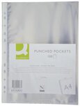 Q-CONNECT geperforeerde showtas 11-gaatsperforatie, glashelder, 60 micron, pak van 100 stuks Q-CONNECT geperforeerde showtas 11-gaatsperforatie, glashelder, 60 micron, pak van 100 stuks