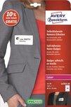 AVERY zelfklevende badge ft 88,9 x 31 mm, doos van 320 stuks, wit AVERY zelfklevende badge ft 88,9 x 31 mm, doos van 320 stuks, wit