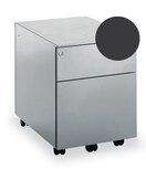Mobo ladenblok Universal, 1 lade + 1 hangmappenlade, op wieltjes, antraciet Mobo ladenblok Universal, 1 lade + 1 hangmappenlade, op wieltjes, antraciet