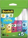Scotch lijmstift Monster permanent, doos van 5 x 8 g, 2 clipstrips van 12 dozen per strip Scotch lijmstift Monster permanent, doos van 5 x 8 g, 2 clipstrips van 12 dozen per strip