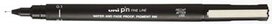 Uni Pin fineliner, 0,1 mm, ronde punt, zwart Uni Pin fineliner, 0,1 mm, ronde punt, zwart