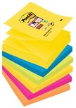 Post-it Super Sticky Z-notes Carnival, 90 vel, ft 76 x 76 mm, pak van 6 blokken Post-it Super Sticky Z-notes Carnival, 90 vel, ft 76 x 76 mm, pak van 6 blokken