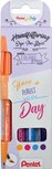 Pentel brushpen Sign Pen Brush Touch, kartonnen etui met 4 stuks: oranje, roze, turkoois en paars Pentel brushpen Sign Pen Brush Touch, kartonnen etui met 4 stuks: oranje, roze, turkoois en paars