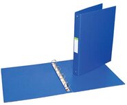Ringmap voor ft A4, 4 ringen van 25 mm, uit PVC, blauw Ringmap voor ft A4, 4 ringen van 25 mm, uit PVC, blauw
