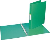 Ringmap voor ft A4, 4 ringen van 25 mm, uit PVC, groen Ringmap voor ft A4, 4 ringen van 25 mm, uit PVC, groen
