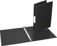Ringmap voor ft A4, 4 ringen van 25 mm, uit PVC, zwart Ringmap voor ft A4, 4 ringen van 25 mm, uit PVC, zwart