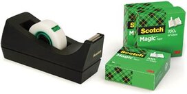Scotch plakbandafroller zwart + 4 rollen Scotch plakbandafroller zwart + 4 rollen