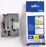 Brother TZe tape voor P-Touch 24 mm, zwart op wit, extra klevend Brother TZe tape voor P-Touch 24 mm, zwart op wit, extra klevend