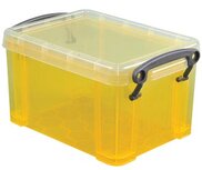 Really Useful Box 0,7 liter, transparant geel Really Useful Box 0,7 liter, transparant geel