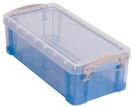 Really Useful Box 0,9 liter, transparant blauw Really Useful Box 0,9 liter, transparant blauw
