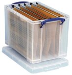 Really Useful Box opbergdoos 19 liter hangmappenkoffer inclusief 10 hangmappen, transparant Really Useful Box opbergdoos 19 liter hangmappenkoffer inclusief 10 hangmappen, transparant