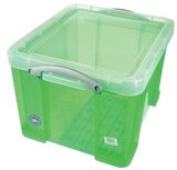 Really Useful Box opbergdoos 35 liter, transparant groen Really Useful Box opbergdoos 35 liter, transparant groen