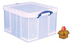 Really Useful Box 42 liter, transparant, per stuk verpakt in karton Really Useful Box 42 liter, transparant, per stuk verpakt in karton