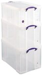 Really Useful Box, actiepakket: 2 x 84 liter + 1 x 64 liter, transparant Really Useful Box, actiepakket: 2 x 84 liter + 1 x 64 liter, transparant