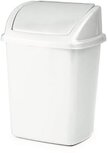 Vuilbak met swing deksel 4,45 l, wit Vuilbak met swing deksel 4,45 l, wit
