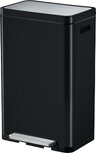 Eko X-CUBE pedaalemmer 30 l, mat RVS, zwart Eko X-CUBE pedaalemmer 30 l, mat RVS, zwart