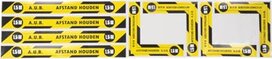 Sticker set afzetting werkplek, tekst: a.u.b. 1,5 m afstand houden Sticker set afzetting werkplek, tekst: a.u.b. 1,5 m afstand houden
