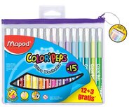 Maped viltstift Color'Peps 12 + 3 stiften Maped viltstift Color'Peps 12 + 3 stiften