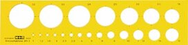 M+R cirkelsjabloon, cirkels 1 tot 32 mm M+R cirkelsjabloon, cirkels 1 tot 32 mm