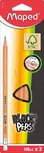 Maped potlood Black'Peps HB, met gum, kartonnen ophangetui met 3 stuks Maped potlood Black'Peps HB, met gum, kartonnen ophangetui met 3 stuks
