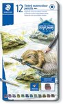 Staedtler aquarel potlood, metalen doos met 12 kleuren Staedtler aquarel potlood, metalen doos met 12 kleuren
