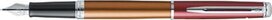 Waterman vulpen met fijne punt Hémisphère Vermillon met palladium detail Waterman vulpen met fijne punt Hémisphère Vermillon met palladium detail