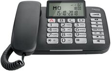 Gigaset DL580 vaste telefoon, grote toetsen, zwart Gigaset DL580 vaste telefoon, grote toetsen, zwart