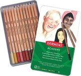 Derwent aquarelpotlood Academy , blik van 12 stuks in geassorteerde huidtinten Derwent aquarelpotlood Academy , blik van 12 stuks in geassorteerde huidtinten