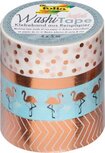 Folia washi tape rood, pak met 4 stuks Folia washi tape rood, pak met 4 stuks