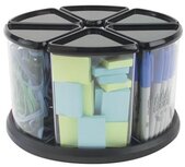 Deflecto carousel organiser met 6 compartimenten, zwart Deflecto carousel organiser met 6 compartimenten, zwart