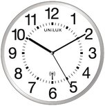 Unilux wandklok Wave, radiogestuurd, diameter 30 cm, grijs en wit Unilux wandklok Wave, radiogestuurd, diameter 30 cm, grijs en wit