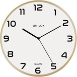 Unilux wandklok Baltic, diameter 30,5 cm, hout en wit Unilux wandklok Baltic, diameter 30,5 cm, hout en wit