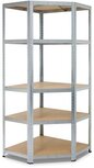 Avasco rek Strong Corner, ft 176 x 75 x 40 x 50 cm, 5 legborden, gegalvaniseerd Avasco rek Strong Corner, ft 176 x 75 x 40 x 50 cm, 5 legborden, gegalvaniseerd