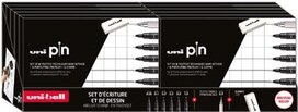 Uni Pin fineliner, display van 10 dozen van 6 stuks + vulpotlood en gum Uni Pin fineliner, display van 10 dozen van 6 stuks + vulpotlood en gum