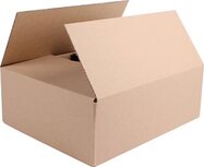 Verzenddoos, enkele golf, 4,5 mm, bruin, ft 340 x 280 x 120 mm Verzenddoos, enkele golf, 4,5 mm, bruin, ft 340 x 280 x 120 mm