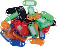 Sleutelhangers, geassorteerde kleuren, pak van 20 stuks Sleutelhangers, geassorteerde kleuren, pak van 20 stuks