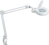 MAUL loeplamp LED Viso met tafelklem 6.3cm, armlengte 2x31cm, 3 dioptrielens, opp 144cm2, wit MAUL loeplamp LED Viso met tafelklem 6.3cm, armlengte 2x31cm, 3 dioptrielens, opp 144cm2, wit