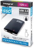 Integral draagbare SSD harde schijf, 120 GB, zwart Integral draagbare SSD harde schijf, 120 GB, zwart
