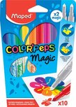 Maped viltstift Color'Peps Magic, etui van 10 stuks in geassorteerde kleuren en 2 magic stiften Maped viltstift Color'Peps Magic, etui van 10 stuks in geassorteerde kleuren en 2 magic stiften