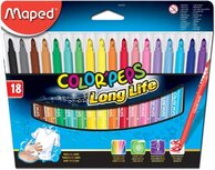 Maped Viltstift Color'Peps 18 stiften in een kartonnen etui Maped Viltstift Color'Peps 18 stiften in een kartonnen etui
