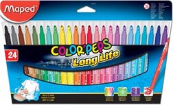 Maped Viltstift Color'Peps 24 stiften in een kartonnen etui Maped Viltstift Color'Peps 24 stiften in een kartonnen etui