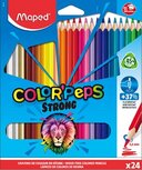 Maped kleurpotlood Color'Peps Strong, 24 potloden in een kartonnen etui Maped kleurpotlood Color'Peps Strong, 24 potloden in een kartonnen etui