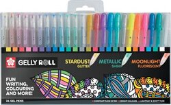 Sakura roller Gelly Roll Mix, etui van 24 stuks in geassorteerde kleuren Sakura roller Gelly Roll Mix, etui van 24 stuks in geassorteerde kleuren