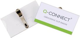 Q-CONNECT badge met krokodillenklem 75 x 40 mm Q-CONNECT badge met krokodillenklem 75 x 40 mm