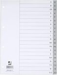 Q-CONNECT alfabetische tabbladen, A4, PP, met indexblad, 20 tabs, grijs Q-CONNECT alfabetische tabbladen, A4, PP, met indexblad, 20 tabs, grijs