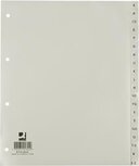 Q-CONNECT alfabetische tabbladen, A4, PP, 20 tabs, grijs Q-CONNECT alfabetische tabbladen, A4, PP, 20 tabs, grijs