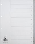 Q-CONNECT numerieke tabbladen, A4, PP, 1-10, met indexblad, grijs Q-CONNECT numerieke tabbladen, A4, PP, 1-10, met indexblad, grijs
