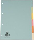 Q-CONNECT neutrale tabbladen, karton, voor ft A4, 6 tabs Q-CONNECT neutrale tabbladen, karton, voor ft A4, 6 tabs