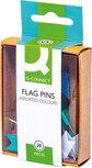 Q-CONNECT vlagspelden, geassorteerde kleuren, doosje van 20 stuks Q-CONNECT vlagspelden, geassorteerde kleuren, doosje van 20 stuks
